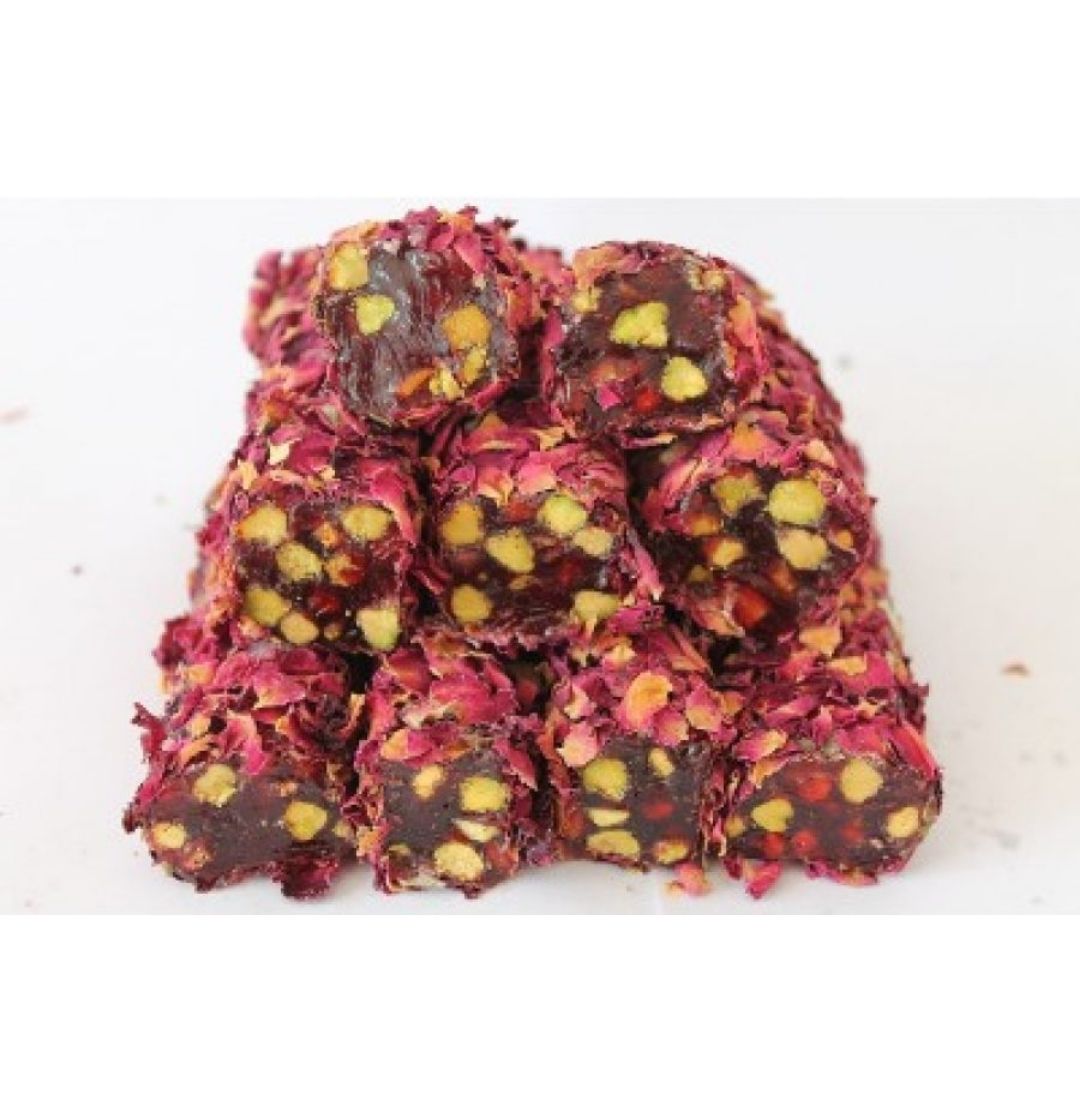 Güllü Fıstıklı Parmak Lokum